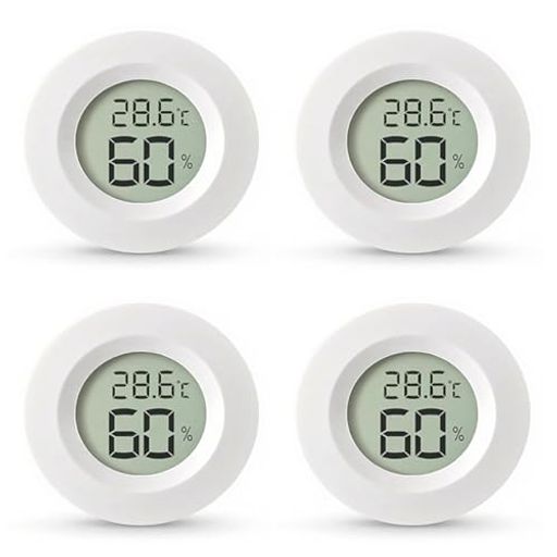 【パッケージ内容】湿度計 x 4(内蔵バッテリ)、LR44電池 x 4(予備用)、直径4.5cm、厚さは僅か1.5cm。 【商品仕様】湿度範囲:10%RH~99%RH、精度:プラスマイナス5%RH。温度範囲:-50°C~70°C、精度:プラスマイナス1°C、機敏な反応、毎10秒1回結果を更新します。 【読みやすい表示】デジタル温湿度計は簡単で読みやすい。温度計と湿度計の組み合わせは、室内環境を正確に制御することができ、高齢者、赤ちゃん、ペット(例えば犬、猫、ウサギ、爬虫類など)のいる家庭に最適です。 【簡単取り付け】壁面に貼り付けたり、箱や水桶、ガラス容器に穴を開けて取り付けることが簡単で、使い勝手がよく、様々な場所に設置できます。 【幅広い用途】家庭、オフィス、車両、実験室、温室など、さまざまな環境で使用でき、多様なニーズに対応できます。