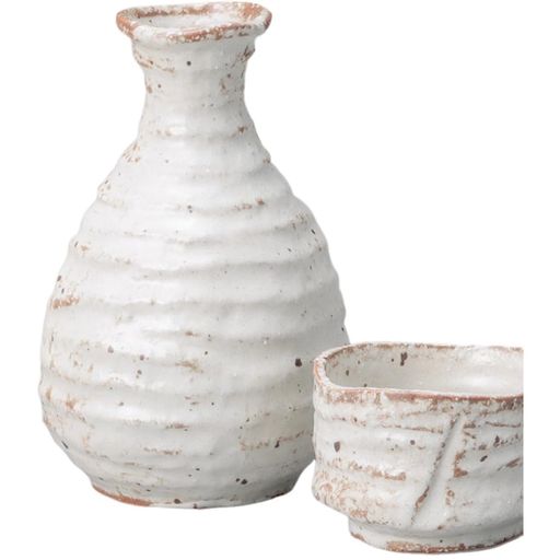 エールネット(Ale-net)酒器セット徳利おちょこセット8.3xH12cm230cc錆粉引手造り風1号徳利徳利&ぐい呑(..