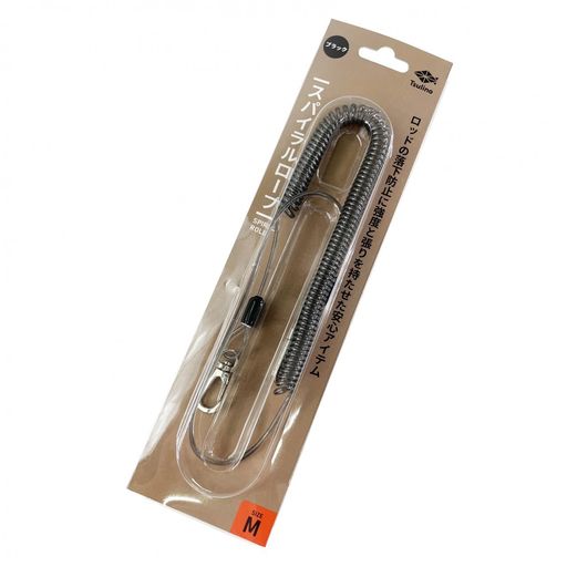 大切なタックルの水中などへの落下防止に役立つスパイラルロープです。ワイヤー線入りのため強度があり、型崩れしにくく絡みにくい適度な張りがあります。サイズはミニ、SS(ヒシャク用)、S、M、Lの5種類から使用目的に合わせてお選びいただけます。 収縮時長さ:約70cm 最大長さ:約240cm 太さ:3mm 形態:ナスカンxナスカン 用途:竿/中小型魚用 自重:37g