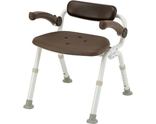 シャワーチェア[ユクリア]ミドルSP腰当付おりたたみNPN-L42021BRモカブラウン