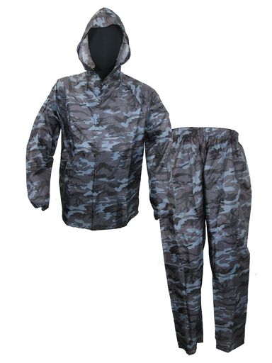 ケイワーク迷彩ヤッケ上下組迷彩グレーLLW-330