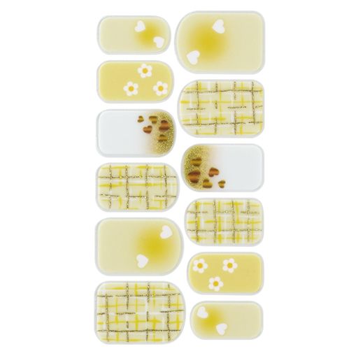 NAILHOLIC(ネイルホリック)推し活ネイルシール06大天才イエロー12枚貼るだけ簡単ハート花推し活黄色ネイルデザインネイルステッカー NAILHOLIC(ネイルホリック)推し活ネイルシール06大天才イエロー12枚貼るだけ簡単ハート花推し活黄色ネイルデザインネイルステッカー