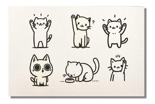 天然繊維吸水性ドイツのフキン3枚セットはーい!ネコ