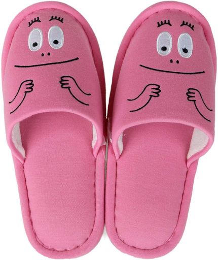ベーシックスタンダードスリッパ親子スリッパお揃いかわいいキャラクターバーバパパピンクママ用24cm