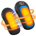 SAMONIC充電式カイロ360°全面発熱1秒急速発熱マグネット式分離式電気カイロ大容量12000mAh21段階温度調節40°C-60°C5V/2ALEDデジタルハンドウォーマー軽量コンパクト防寒通勤通学(青)