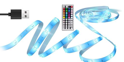 LEDテープライトUSB式テープライト間接照明、装飾演出隠された照明雰囲気ライト1-1(2.0)