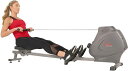 SunnyHealth&Fitness(サニーヘルス&フィットネス)ローイングマシンボート漕ぎマシンシルバーシナジーパワーモーションマグネット式121cmスライドレール折りたたみ式LCDモニターボトルホルダー…