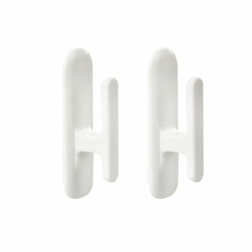 カーテンパーツふさかけロビン2個1組ホワイト(1組)滑らかな壁にのみ適しています