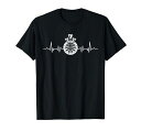 ダーツプレイヤーハートビートデザインギフトダーツTシャツ