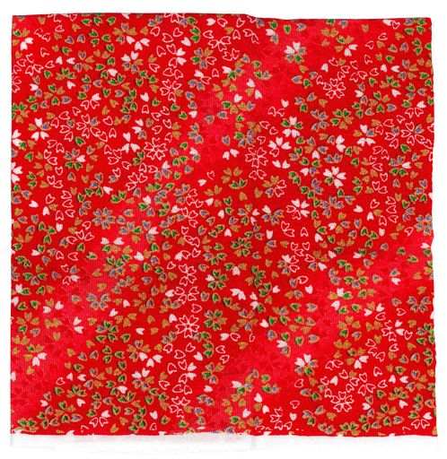 INAZUMA京ちりめん柄物金あり約23cmx33cmさくら1枚AT14-1G手芸・ハンドメイド用品