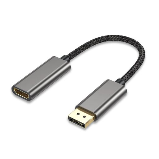 1個入りDisplayporttoHDMI変換アダプター最大4K@30Hzまでの解像度に対応アルミ合金製金メッキ単方向即..