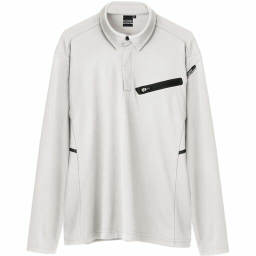 ジーベック(Xebec)長袖ポロシャツシルバーグレーS6115-22-S