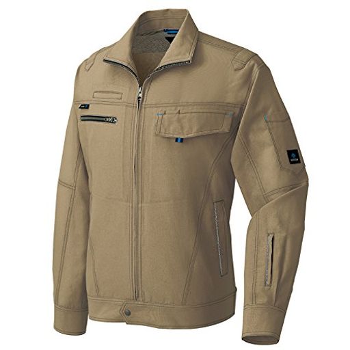 アイトスAITOZ長袖ブルゾン(春夏用)(男女兼用)AZ-30430-025カーキLLサイズ