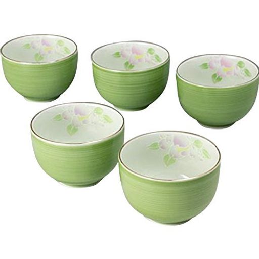 湯のみおしゃれ:有田焼若草山茶花仙茶セットJapaneseCupx5pcssetPorcelain/Size(cm)Φ8.8x5.5/No:693215