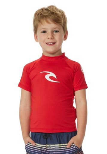 [リップカール]ベビー半袖ラッシュガード(UPF50+・UVカット)[TNQTRV/BRANDWAVESS]海0040_RED1-2[90cm]