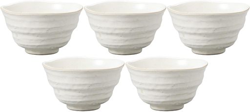 セトモノホンポ(Setomonohonpo)5個セット粉引変形煎茶[9.5x5.4cm]【千茶】