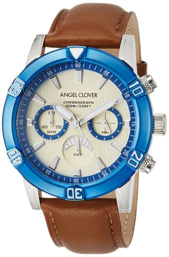 [エンジェルクローバー]腕時計Brioアイボリー文字盤クロノグラフBR43BUIV-LBメンズブラウン(2)