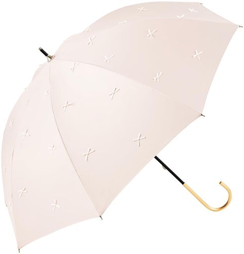 ビコーズ長傘PUプティリボンピンクB-957322