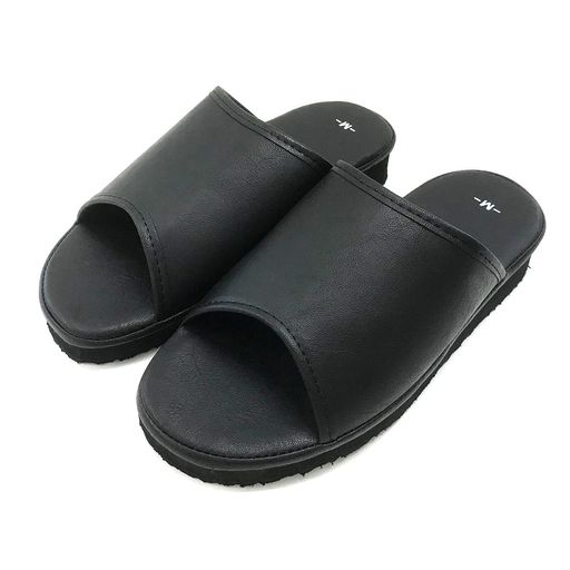 [サンダル]通気性水濡れに強い歩きやすい[ニッポンスリッパ]ブラック黒26cm933921拖鞋室内屋外来客用にも