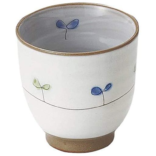 美濃焼ふたば湯呑青k21210