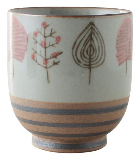 CtoCJAPAN波佐見焼ゆのみ/湯呑みツリーレッド約φ7cmxH8.1cm210cc