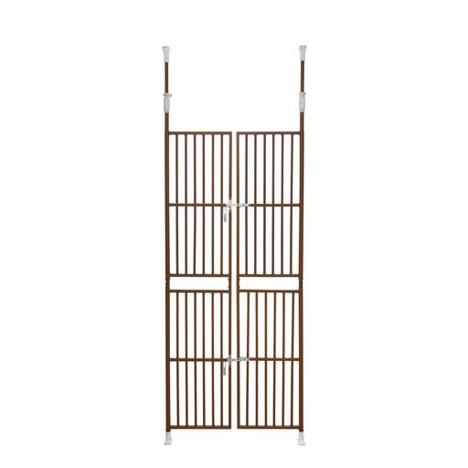 【ブラウン】OSJペットドア高さ調節対応191~255cmドアケージ留守番保護ネコ脱走防止柵フェンス脱走防止猫用多頭飼い多頭スチールペットケージ新生活