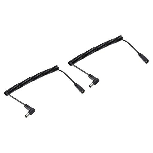 PATIKIL5フィート5.5mmx2.5mmオス-メスDC電源ケーブル2個直角ワイヤアダプタコイル状延長ケーブルコー..