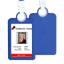 VerticalIDCardBadgeHolderBusinessWorkBusCardCaseCoverStrap(Blue)