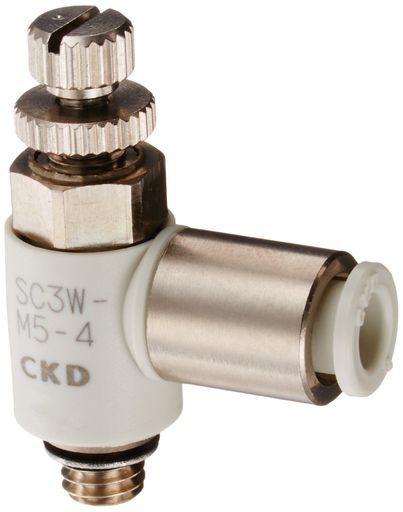 CKDスピコンエルボタイプ・ワンタッチ継手付SC3W-M5-4