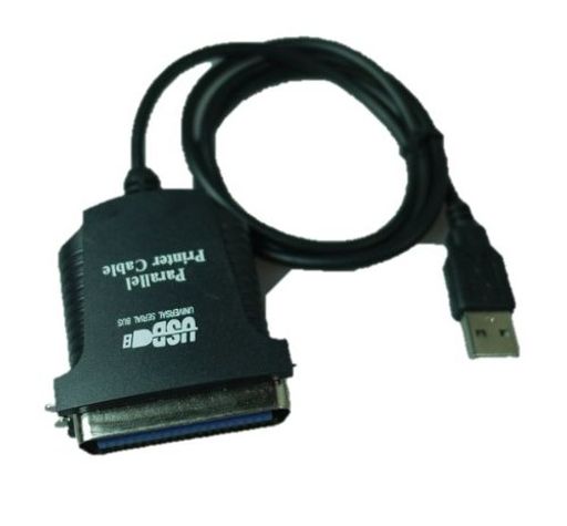 USB 36ピン プリンターパラレル接続変換ケーブル USB接続端子とアンフェノール(セントロニクス)36ピンオス端子の接続変換ケーブルです。 パラレルポートが無いパソコンに36ピンのパラレルポートを増設できます。 これで以前のプリンターも無駄になりません。
