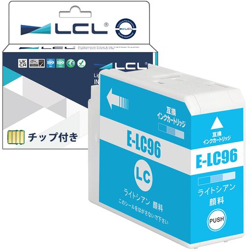 【購入注意】本製品を正常に使えるために、以下の商品の説明をご確認の上、ご購入ください。 【対応機種】SC-PX1VL 【商品仕様】1パックライトシアン 【顔料インク】LCLIC96インクは、濃度とコントラストが高い顔料を使用しており、にじみ...