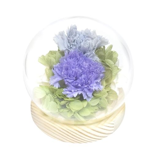 スフィアガラスドームアレンジメントガラスドーム優/ブルーパープル