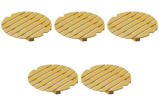 5個セット[A]D.X尺0寸盛込桶用目皿クリーム[26.5φx2cm]|桶ABS樹脂セトモノホンポ(Setomonohonpo)