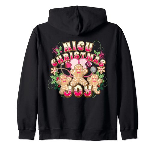 NICU Christmas Joy NICU Moms NICU Nurses NICU Graduate ジップパーカー