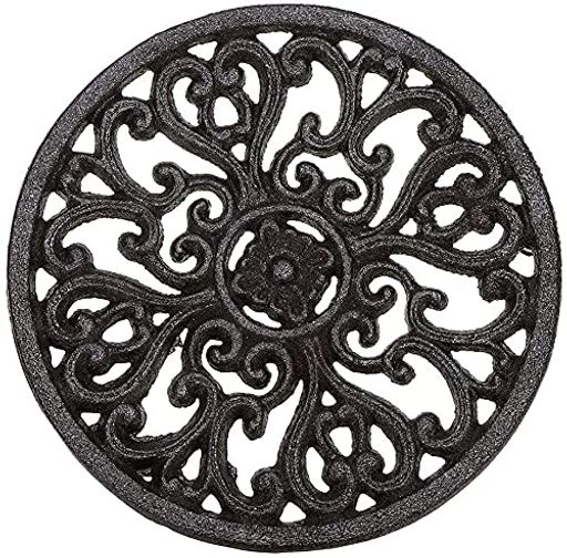 鍋敷き大きい耐熱釜敷き鉄器瓶調理器具鉄瓶置きアンティーク風鉄鋳物製鉄製17CM