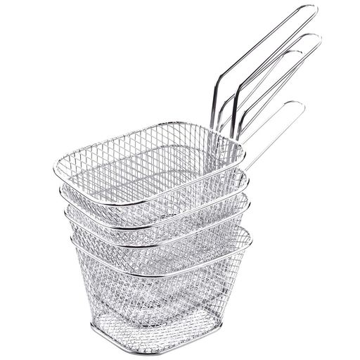 Other - 4個/ロットチップミニフライバスケットステンレススチールフライヤーバスケットストレーナーサービング食品プレゼンテーション調理ツールフライドポテトバスケット