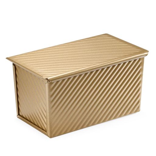 食パン型パン型熱伝導のよいアルミ製角型食パン焼型パン焼ベイクウェアフタ付450g