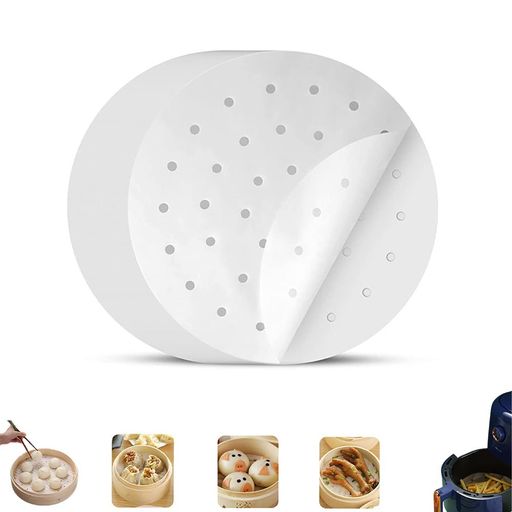 MOCOXYKLXYせいろシートセイロシート円形直径15cm100枚入り使い捨て中華セイロ用調理用紙蒸し器シート..