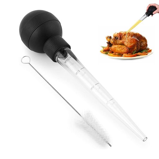 TVETEキッチンオイルスポイト調理用バスターターキーバスター肉と食品インジェクタークリーニングブラ..