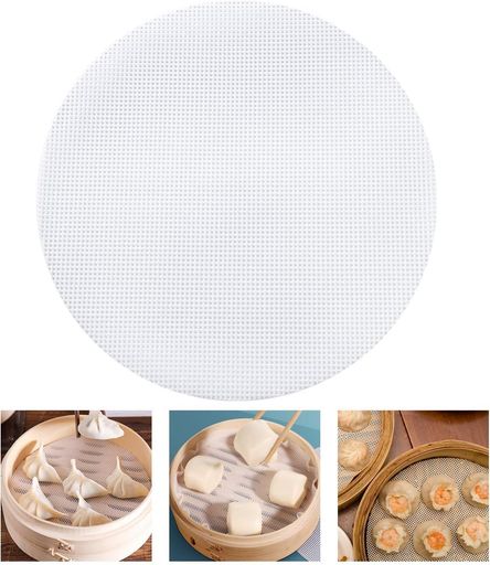 GWHOLEセイロシート直径20cm蒸し器用食品用シリコンセイロ用紙料理用クックシート中華セイロ用調理用マ..