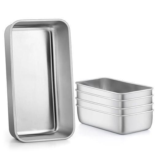 4pcsブラウニーケーキ型ケーキ型トーストパンベーキングベーキングパンキッチンツールキッチンレストラン家庭用(12*7*3.2cm)