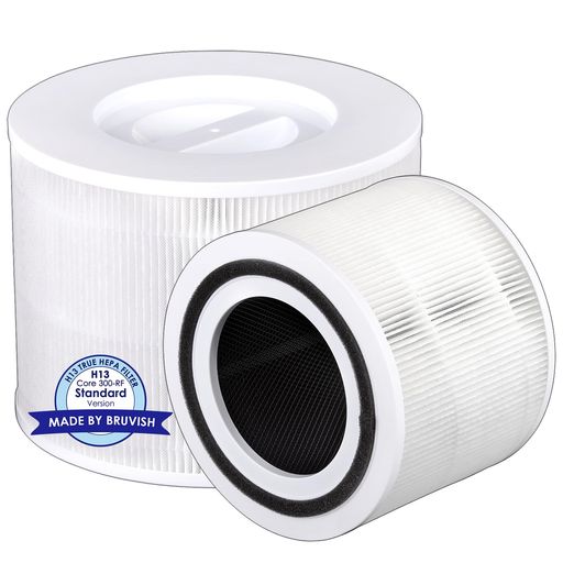 (2個) 交換用フィルター LEVOIT Core 300 空気清浄機用 Core 300、Core 300S、Core300 Plasma Pro、Core P350に対応, H13 True HEPAフィルター、3-in-1活性炭フィルター、ホワイト