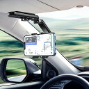 スマホ車載ホルダーAnT【2023年進化】スマホホルダー車車載ホルダークリップ式カーマウント車用スマホホルダー車のサンバイザーに設置する車載携帯電話ホルダー安定性拔群車360度回転…(2)
