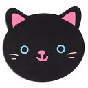 マウスパッド猫個性的おしゃれかわいい猫耳の形猫の顔柔軟ゴム製裏面パソコンPC用滑り止め(24X21.5CM)(2)