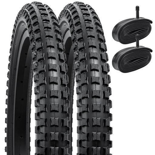 YunSCM2本セット182.125タイヤ18x2.12557-355自転車タイヤ+18x1.75/2.125チューブ米式バルブ32mm適用18インチ2.125マウンテンバイク、子供用自転車Y-1098