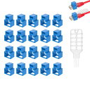 20個RJ45ネットワークケーブルロック1キー付き、RJ45ネットワークケーブルロックロック可能なイーサネットケーブル、スーパーカテゴリ5カテゴリ6カテゴリ7パッチコードロック、標準RJ45モジュラープラグ用