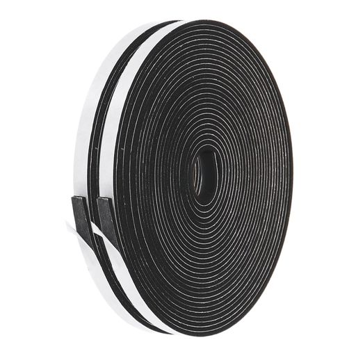 PATIKILウェザーストリッピングドアシールストリップ2ロール1/4”x1/16”x16フィート自己粘着防音高密度..