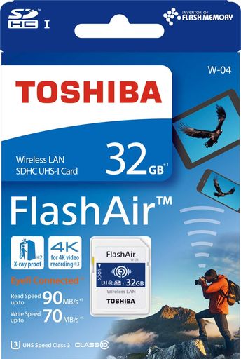 東芝(TOSHIBA)FLASHAIR W-04 SDHCメモリーカード 32GB SDスピードクラス10