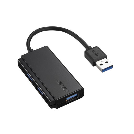 【対応機器】USB 3.2(Gen 1)/3.1(Gen 1)/3.0 Type-A搭載のWindowsパソコン、MacおよびChromebook、ゲーム機、タブレット ■持ち運びに便利なコンパクトモデル ■小型だけど抜き挿ししやすい形状 ■使い勝手のよい前面2ポート+サイド1ポート設計 ■コンセントのない場所でも使えるバスパワー ■ケーブル直付けで持ち運びに便利