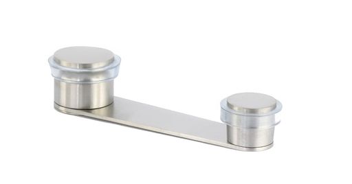 ドアストッパー|接着剤固定またはネジ+プラグ付き|便利な中空50mm厚|透明ゴム|ステンレス鋼マット仕上..